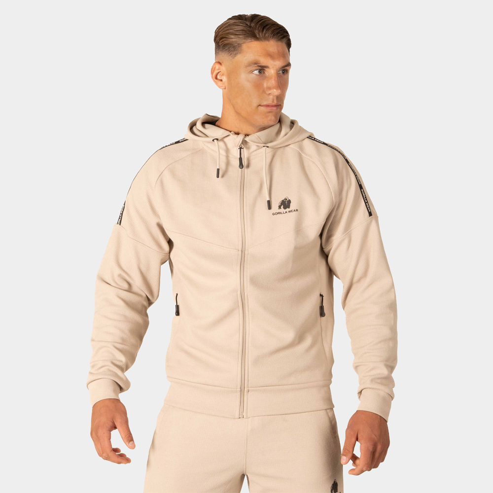 Harvey-hooded-track-jacket-beige-3