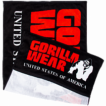 Функциональное полотенце "GW" Gorilla wear Черный/красный