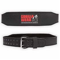 Пояс "Leather Belt 4 Inch" Gorilla wear Черный/красный
